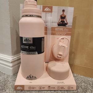 Hydrapeak Active 40 oz. Stainless Steel Insulated Bottle w/ straw lid pink